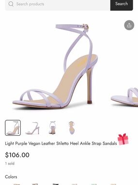 Light Purple Stiletto Ankle-Strap Sandals